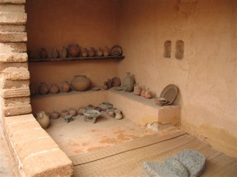 A reconstructed Israelite house, 10th–7th century BC. Eretz Israel ...