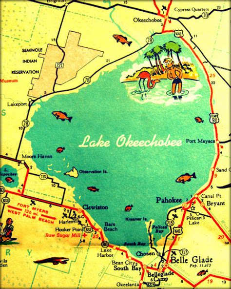 Online Maps: Lake Okeechobee Map