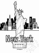 Statue Of Liberty New York  Coloring Page sketch template
