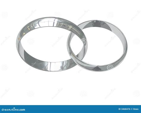 Two Platinum Wedding Rings Royalty Free Stock Image - Image: 3468476