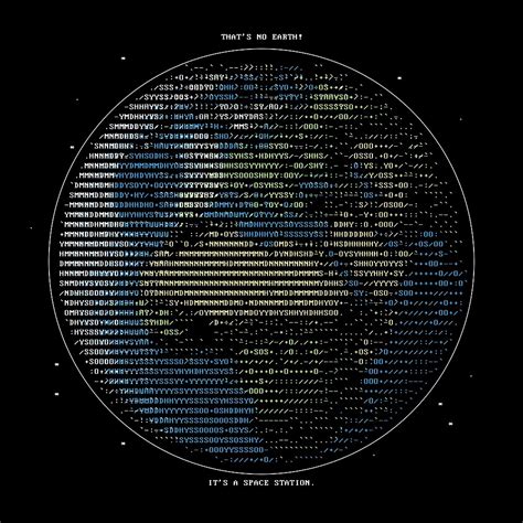 ASCII - Earth is a space station! | Ascii art, Abstract graphic design, Code art