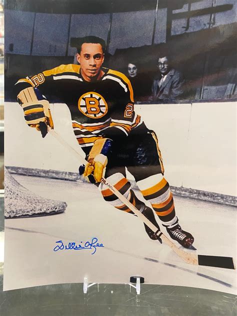 Willie O’Ree signed Boston Bruins 8x10 Hockey Photo – First Row ...