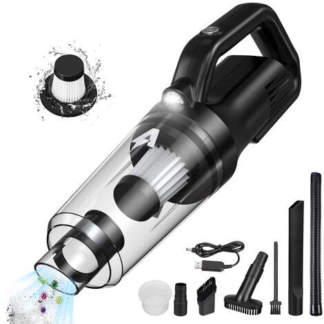 Cordless Portable Handheld Vacuum Cleaner With LED Light LBTN