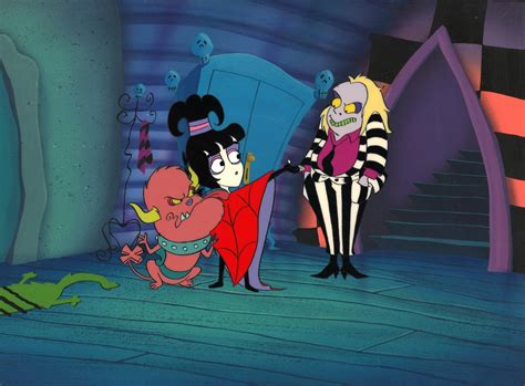 Beetlejuice The Animated Series Original Production Cel on Original Background: Beetlejuice and ...