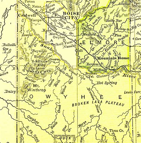 Map Of Owyhee County Idaho - Printable Maps Online