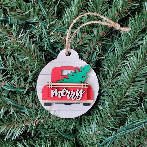 Amazon.com: Vintage Red Truck Christmas Ornament : Handmade Products