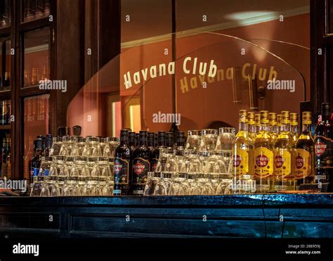 Rum Bottles, Havana Club Rum Museum, interior, La Habana Vieja, Havana ...