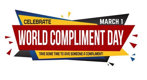 World Compliment Day Banner Design Stock Vector - Illustration of greeting, label: 172556558