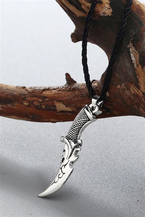 Silver Dagger Pendant Necklace - ShopperBoard