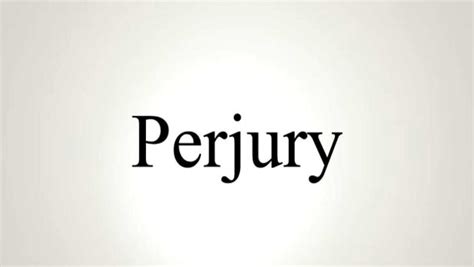 Prohibition of Perjury