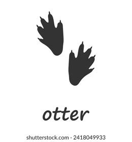 Otter Paws Otter Paw Print Vector Stock Vector (Royalty Free ...