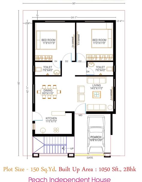 Exotic Home Floor Plans Of India - The 2 Bhk House Layout Plan Best For ...