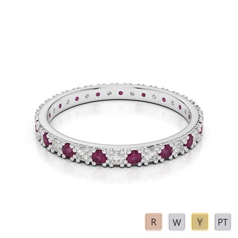 Ruby Eternity Rings | Ruby and Diamond Eternity Ring - Ag & Sons