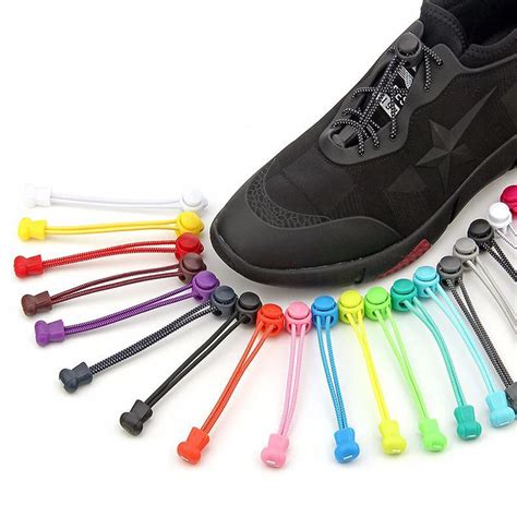 1 PC New Polyester No Tie Shoe Laces Casual Elastic Lock Lace System Lock Sports Shoelaces ...