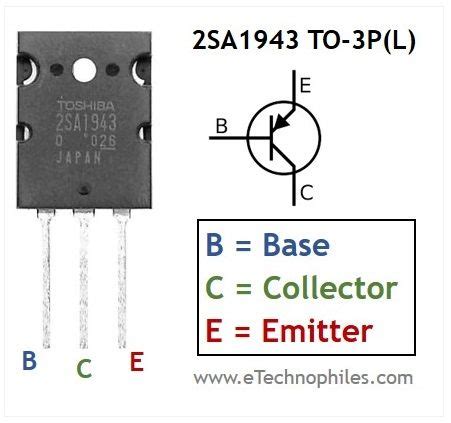 2SA1943 Transistor Pinout | Transistors, Electronics projects, Power amplifiers