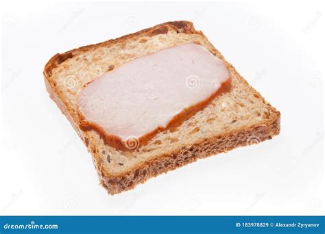 A Simple Homemade Sandwich. Bread and Ham Stock Image - Image of chop, butter: 183978829