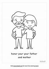 Free Honor Your Father And Mother Coloring Page  sketch template