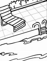 Swimming Pool Coloring Pages sketch template