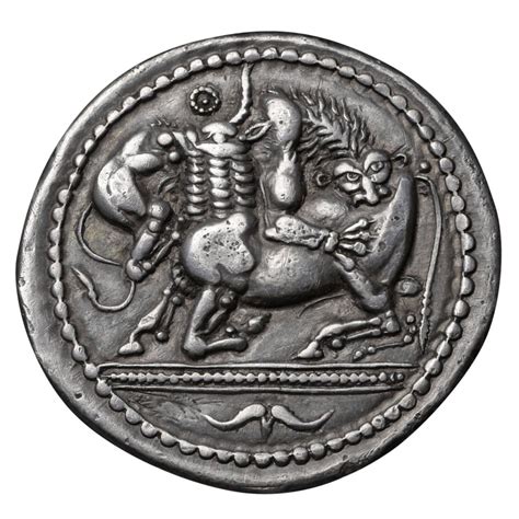 Ancient Greek Silver Tetradrachm Coin of Akanthos, 510 BC | 1stdibs.com | Greek antiquity ...