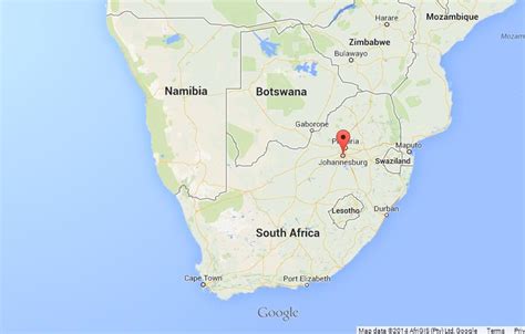 Johannesburg on Map of South Africa