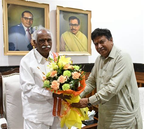 Haryana Legislative Assembly Speaker, Mr. Gyan Chand Gupta paying a courtesy call on Mr. Bandaru ...