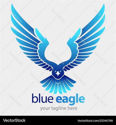 Blue eagle Royalty Free Vector Image - VectorStock