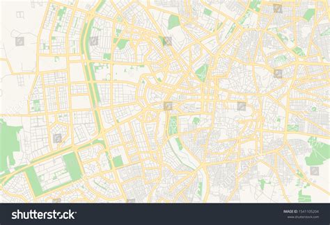 Printable Street Map Aleppo Syria Map Stock Vector (Royalty Free) 1541105204 | Shutterstock