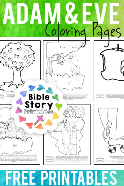 Adam & Eve Coloring Pages - Bible Story Printables