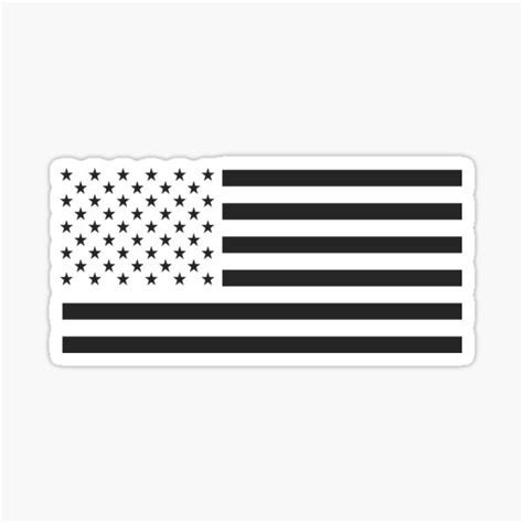 " Black and White American Flag, USA Flag" Sticker for Sale by levsal | Redbubble