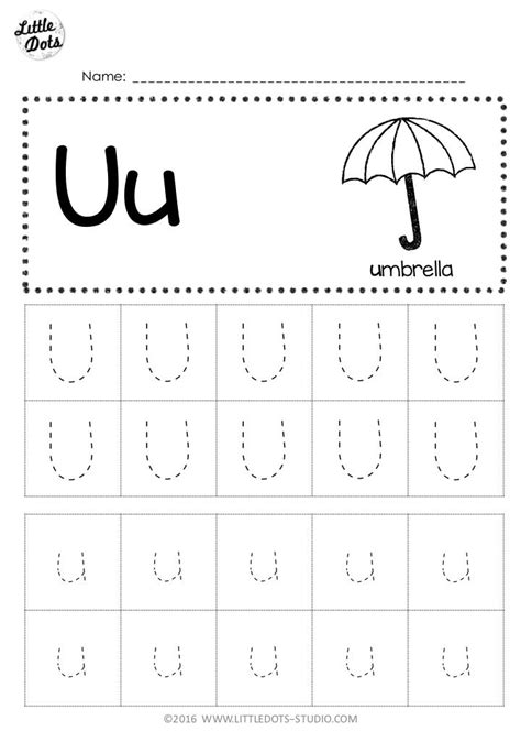 Free Letter U Tracing Worksheets | Letter worksheets for preschool, Tracing worksheets preschool ...