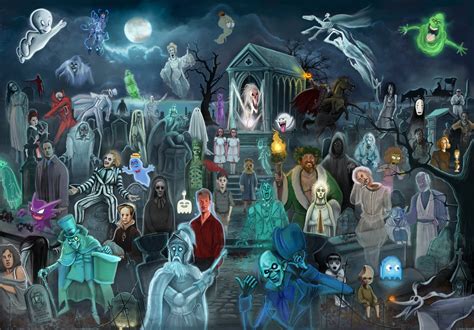 Artist Jordan Monsell Hides 60 Ghosts In This Art Piece, Can You Name Them All?