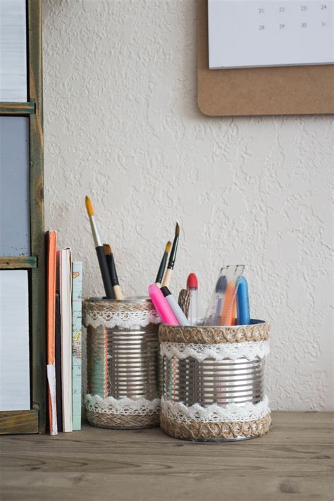 DIY Tin Can Pencil Holder — Cashmere & Plaid