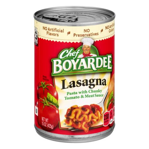 Chef Boyardee Lasagna with Tomato & Meat Sauce 15oz Can | Garden Grocer