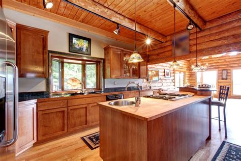 Log Cabin Kitchens (Cabinets & Design Ideas) - Designing Idea