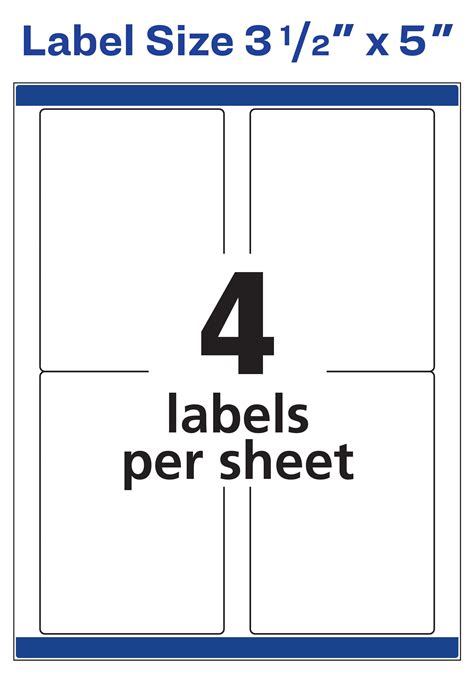 Buy Avery Shipping Labels, White, 3.5 x 5, Laser/Inkjet, 40 Labels ...