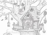 Enchanted Garden Tree Coloring Pages sketch template