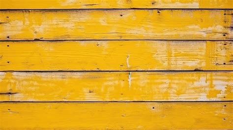 Weathered Wooden Fence Displaying A Vibrant Yellow Painted Wood Texture Background, Vintage Wood ...