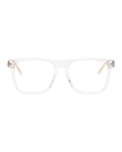 Gucci Transparent Square Glasses | Lyst