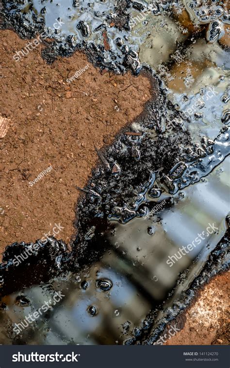 Oil Contaminating Soil On Ground Stock Photo 141124270 | Shutterstock