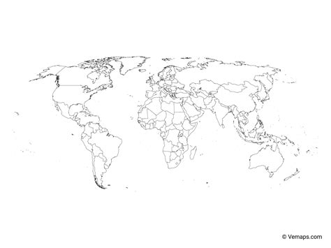 sýr přednost Věnovat map of the world with countries blank Řekni ...