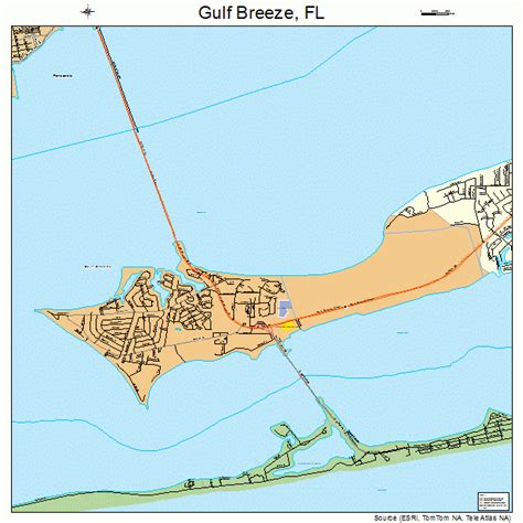 Gulf Breeze Florida Street Map 1228000