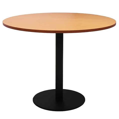 STACEY ROUND MEETING TABLE, BLACK DISC BASE | Fast Office Furniture