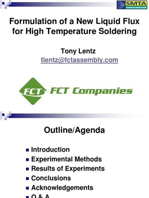 Formulation of A New Liquid Flux For High Temperature Soldering | PDF ...