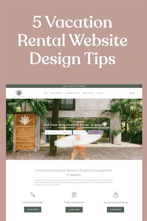 5 Vacation Rental Website Design Tips - Get More Bookings | Vacation rental design, Website ...