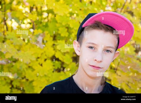 Young caucasian boy in fall hi-res stock photography and images - Alamy