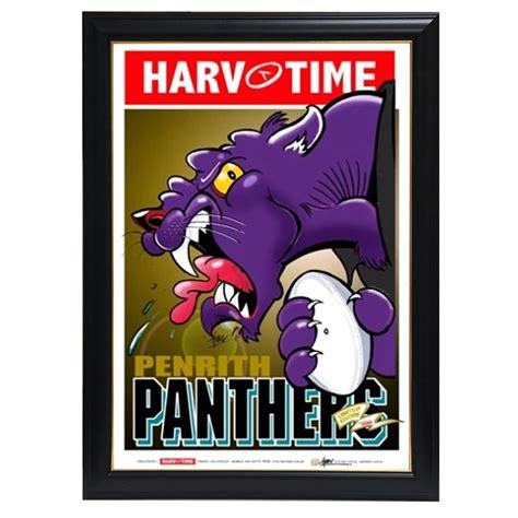 Penrith Panthers, Nrl Mascot Harv Time Print Framed - 4200 – HT Framing ...