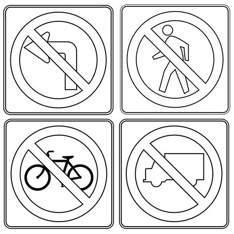 Prohibitory Traffic Sign Poster for Kids