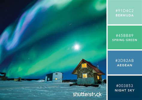 101 Color Combinations to Inspire Your Next Design – Northern Lights Aurora Color Palette ...