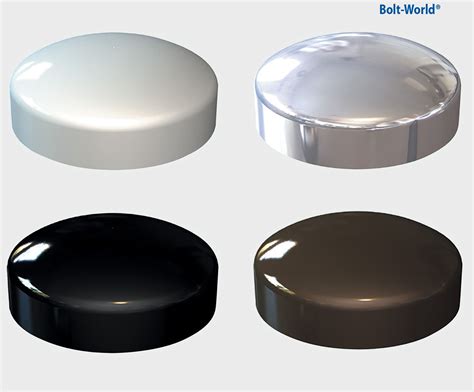 PLASTIC DOME SCREW COVER CAP CHROME WHITE BLACK BROWN - PLASTIDOME CAPS | eBay