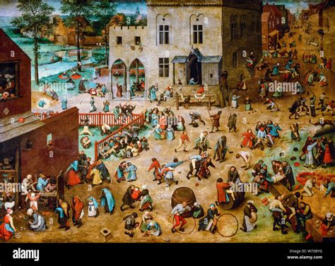 Pieter Bruegel the Elder, Renaissance painting, Children's Games, 1560 Stock Photo - Alamy